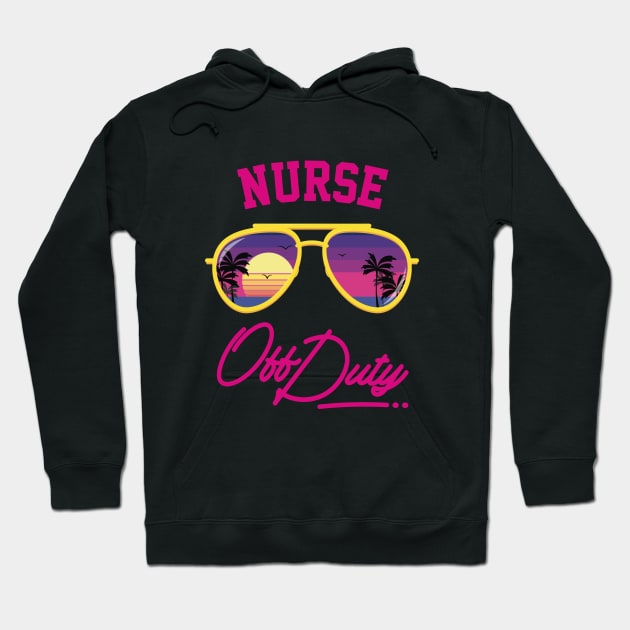 Nurse Off Duty Beach Sunset Hoodie by Hixon House